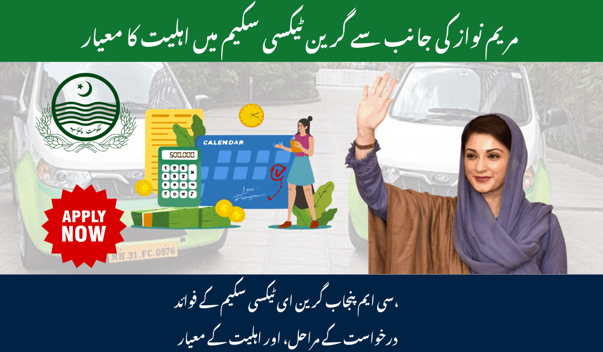 CM Punjab Green E-Taxi Program Eligibility